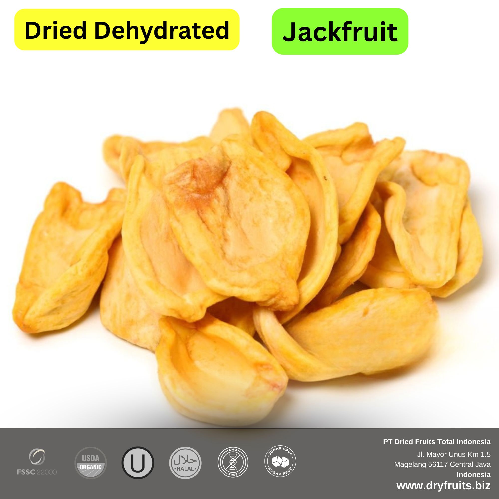 Wholesale Bulk Dried Dehydrated Jackfruit chunks