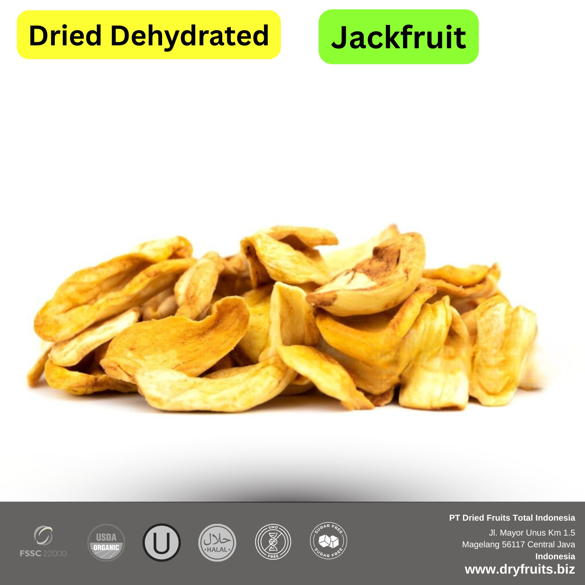 Wholesale Bulk Dried Dehydrated Jackfruit chunks
