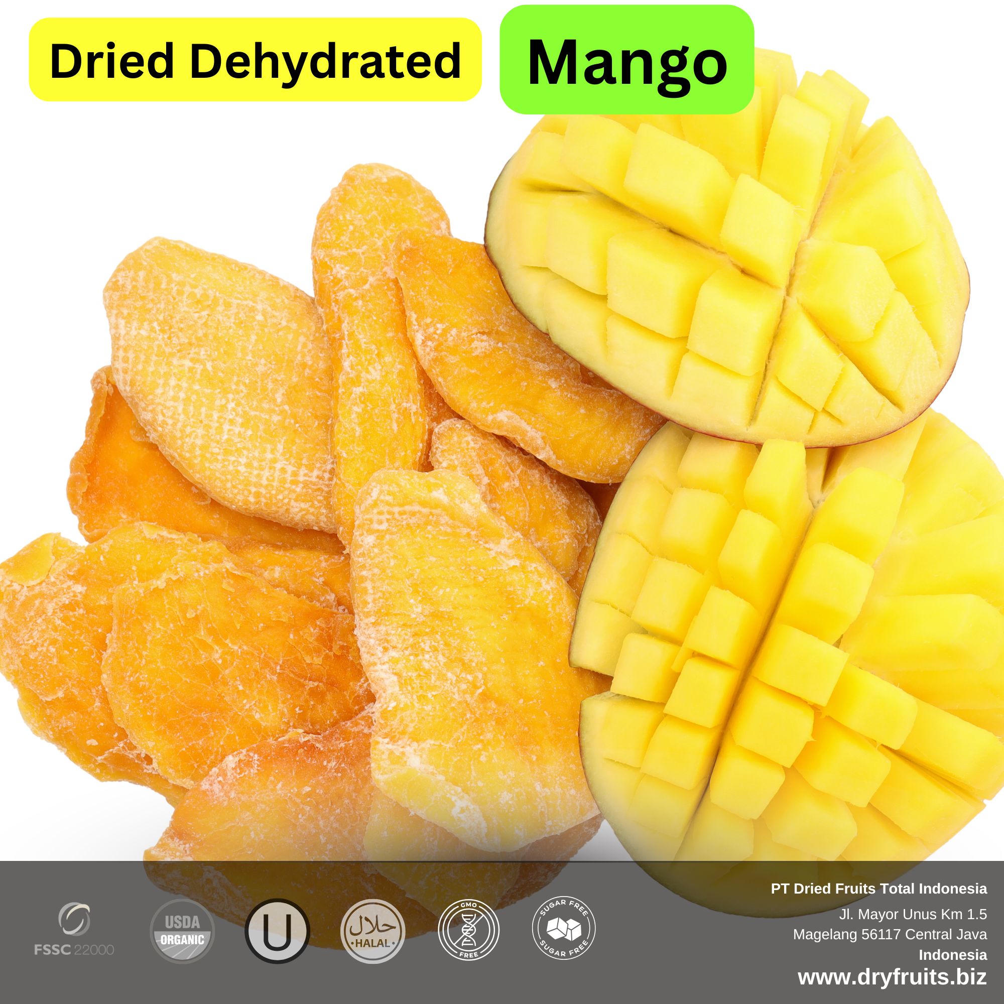 Wholesale Bulk Dried Dehydrated Mango chunks